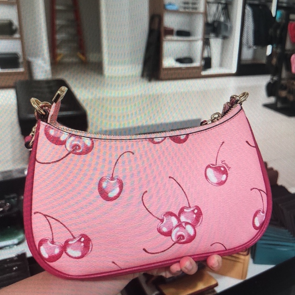 COACH Teri Shoulder Bag With Cherry Print CR290 - Picture 2 of 8